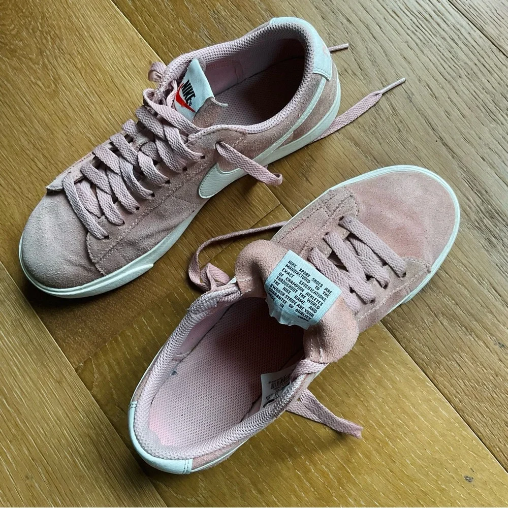Nike Blazer Low Suede Boho Streetwear Sneakers Light Blush Pink Women's Size 7
